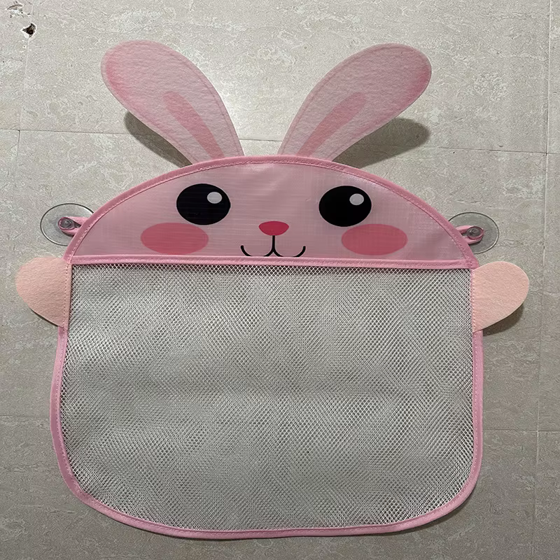 Sac de rangement et de drainage en filet pour salle de bain et cuisine, avec ventouse, motif canard 