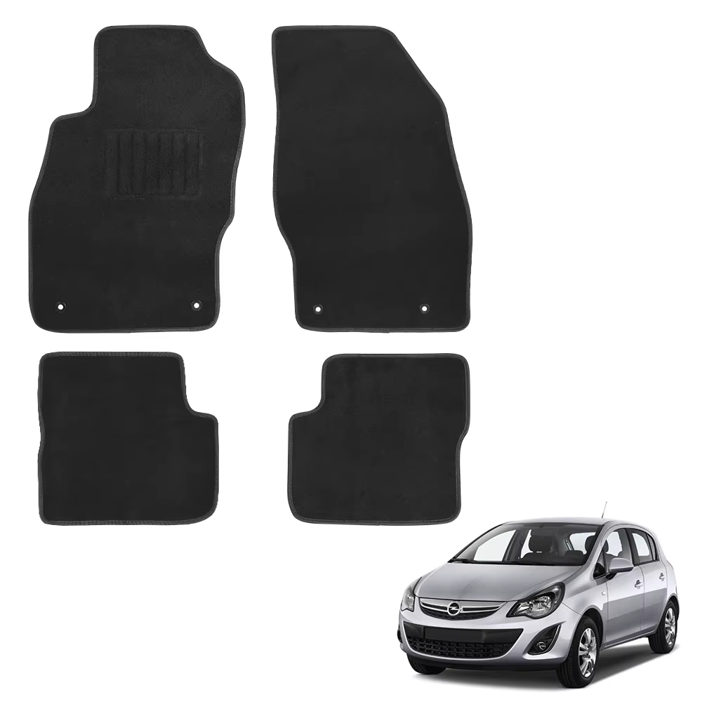Ensemble de 4 tapis de sol de voiture à grille latérale, simples, faciles à nettoyer, confortables e