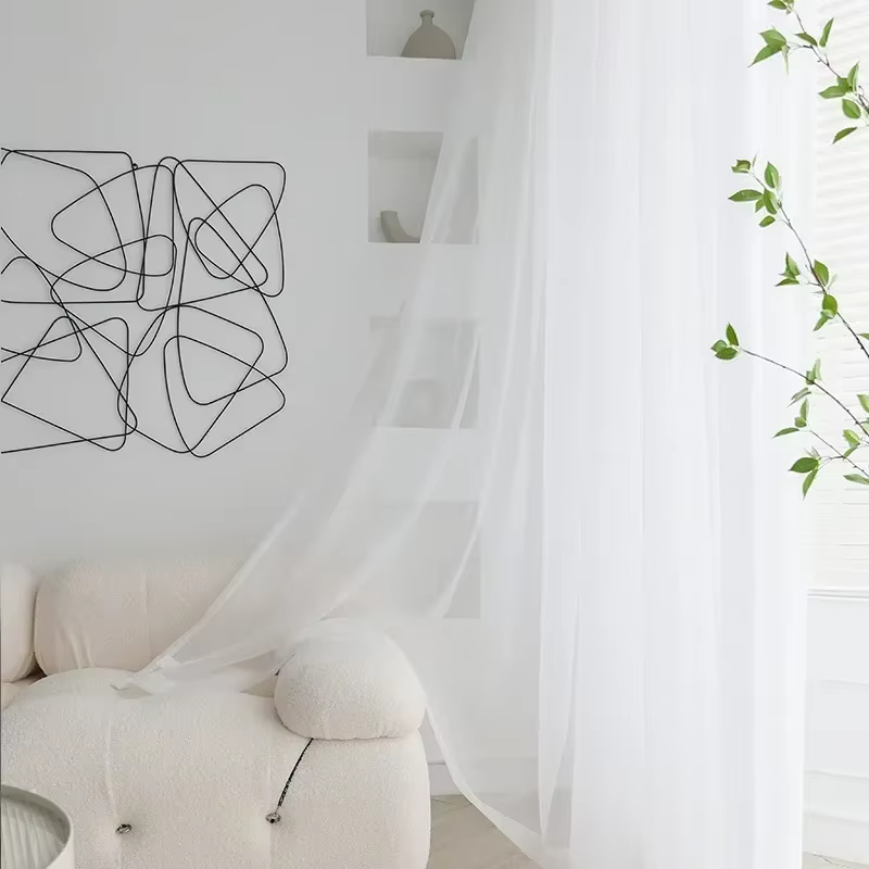 Rideaux européens de luxe pour salon, chambre à coucher, Double couche, écrans de fenêtre en Tulle b