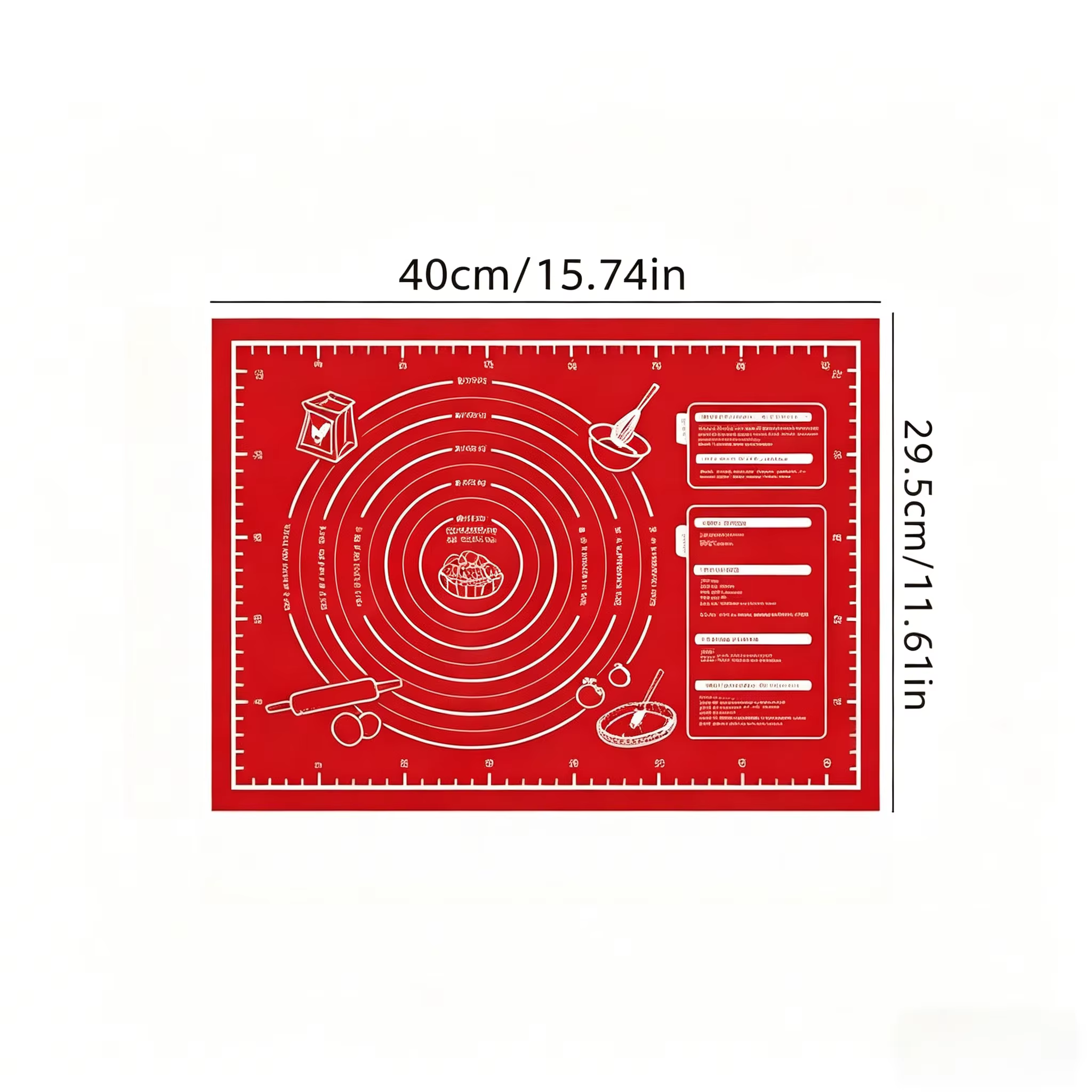Tapis de cuisson en silicone pour pâtisserie, tapis à rouler le pain, planche à pétrir antiadhésive 