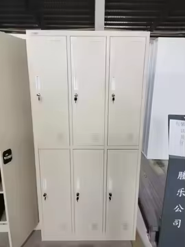Armoire de rangement de bureau de salle de sport en métal à 6 portes, casier à 6 points pour changer