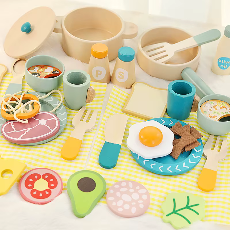 Jouets de cuisine de simulation en bois pour enfants, jouets éducatifs pour l'éducation précoce, ust