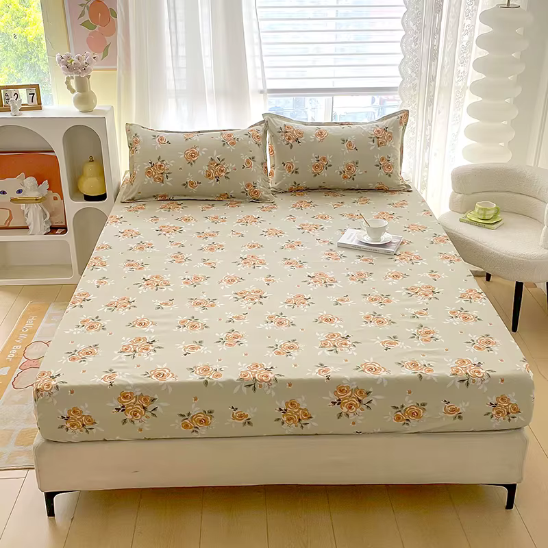 Drap de lit élastique imprimé arc-en-ciel, drap-housse pour lit Double, linge de lit simple, Queen, 