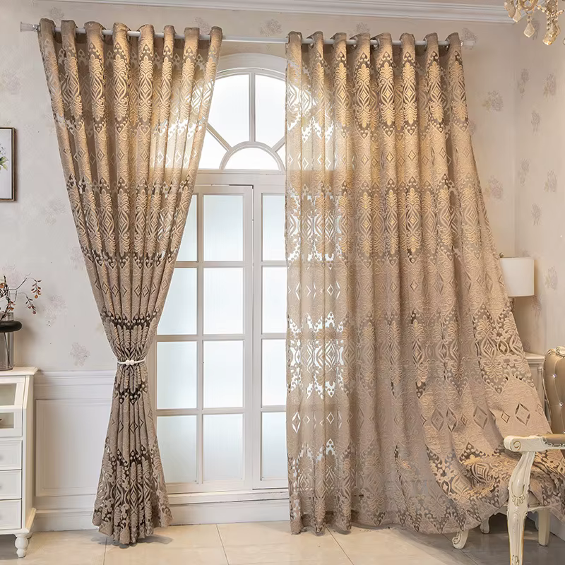 Rideaux en tulle européen pour salon, chambre à coucher, salle à manger, balcon de luxe, occultant, 