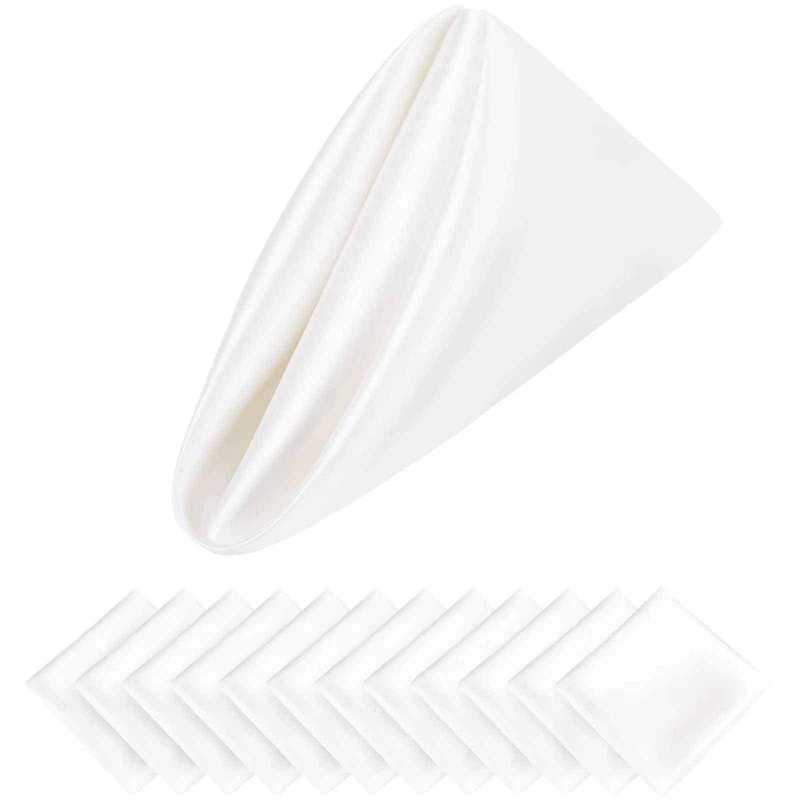 Serviettes de Table en Satin de noël, 12 pièces, 12x12 pouces, douces, pour mariage romantique, fête