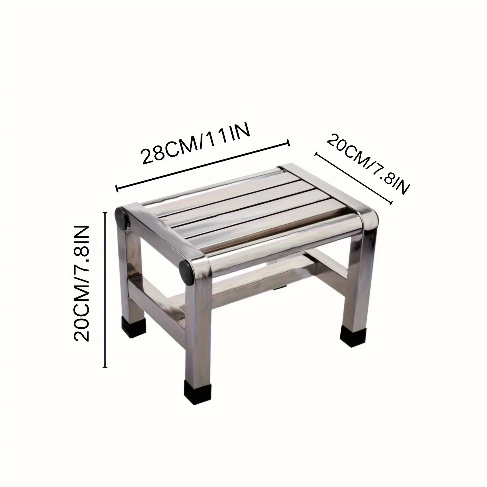 Tabouret multifonctionnel en acier inoxydable - Tabouret durable, épais et robuste, idéal pour le sa