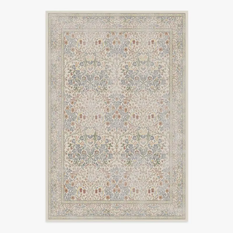 Tapis de salon rétro, plante fleur vigne multicolore, décoration de la maison, Style ferme américain