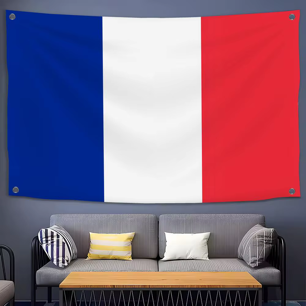 Drapeaux de la France, grande bannière murale suspendue, décoration de chambre, impression pour cham