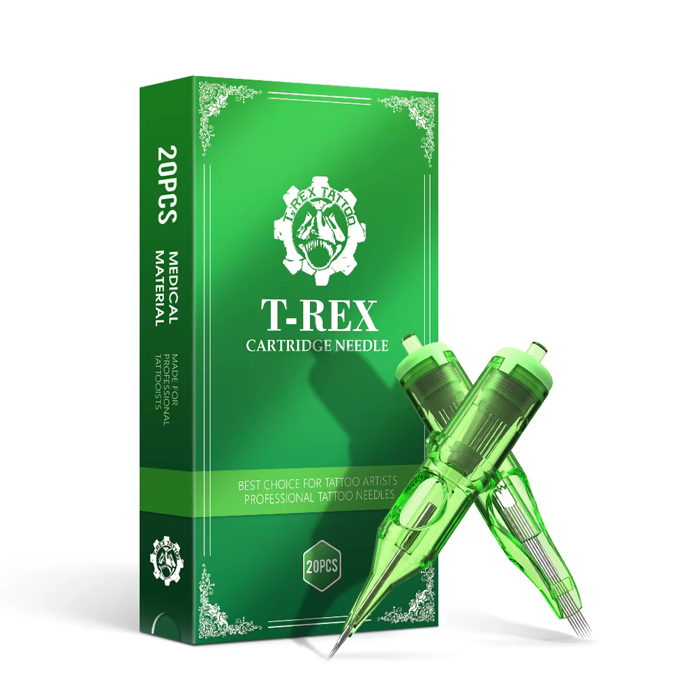 T-rex 20 pièces/cartouche d'encre aiguille de tatouage RL RM stérilisation jetable aiguille de tatou