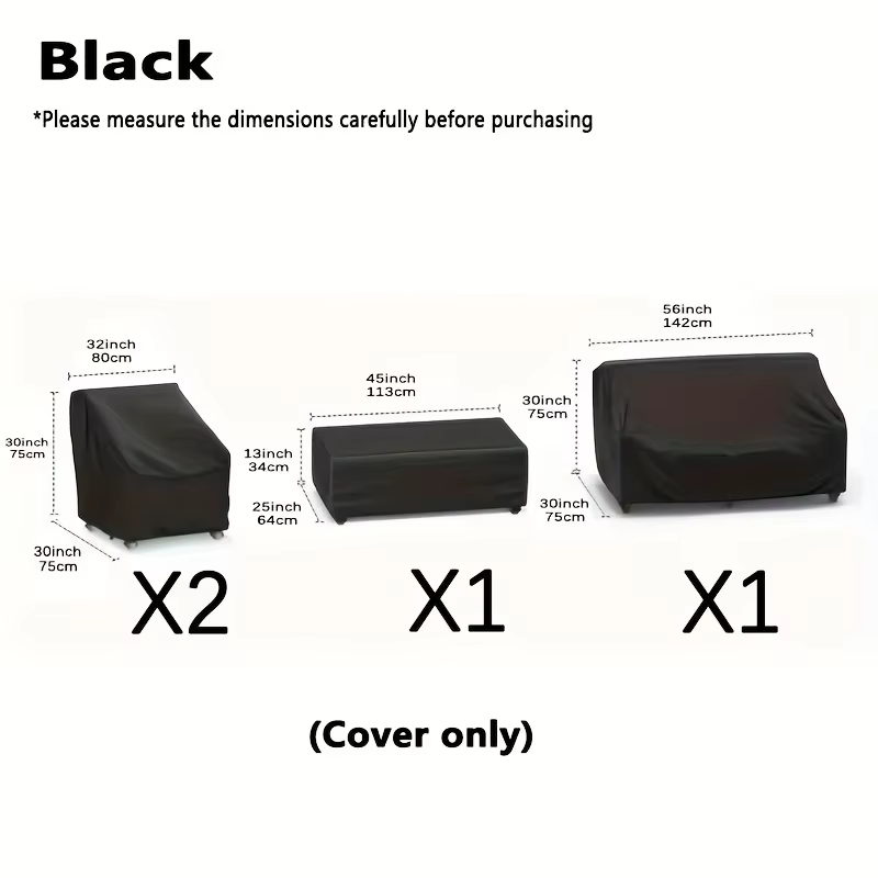 4 pièces/ensemble de housses pour meubles de terrasse, matériau en tissu Oxford Durable pour meubles