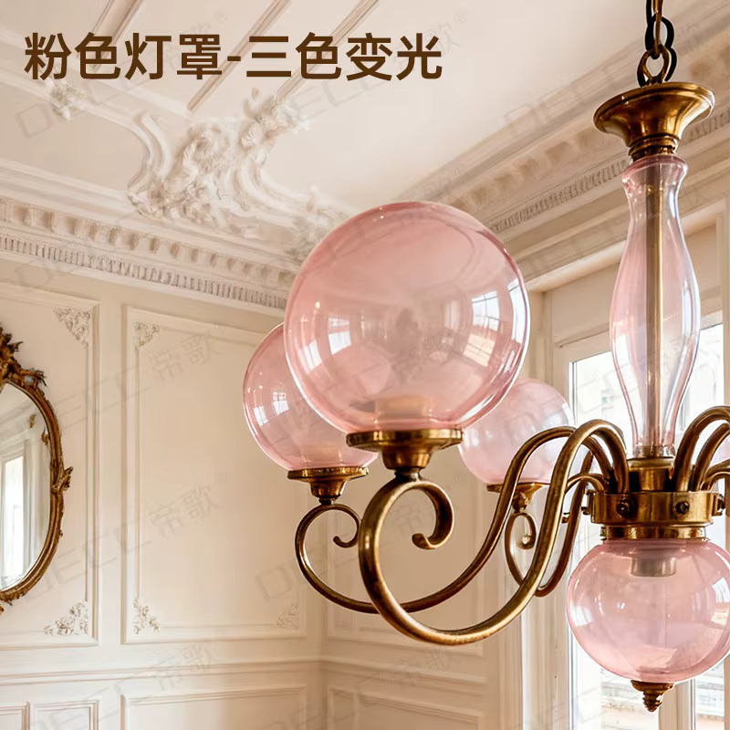 Lustre Rétro Français pour Salon, Luminaire Rustique Américain Vintage pour Salle à Manger, Lampe de