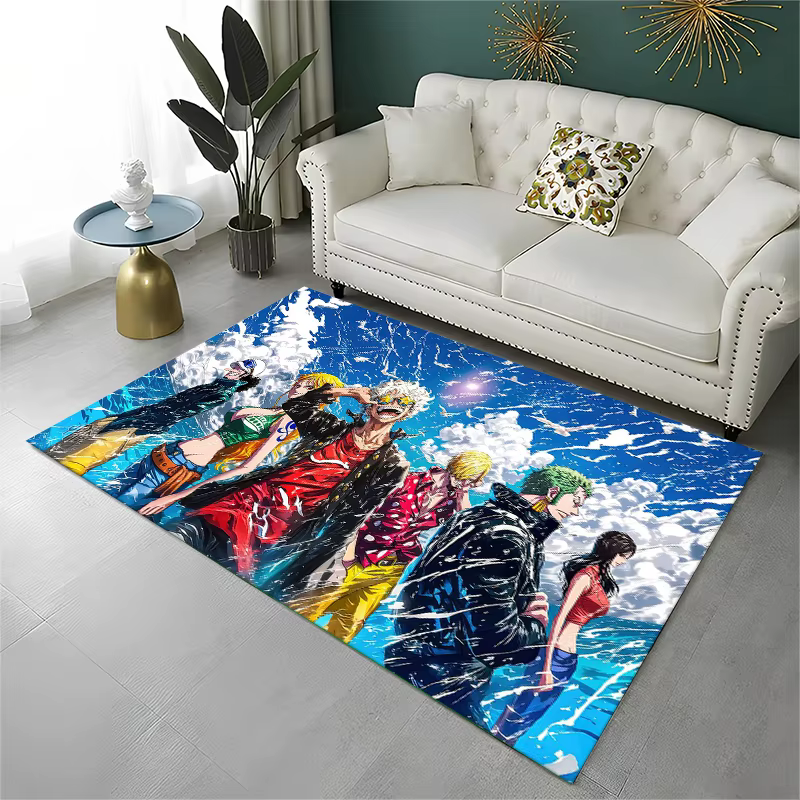 Tapis de dessin animé Anime Zoro One P-Piece pour salle de jeux, chambre à coucher, salon, canapé, d