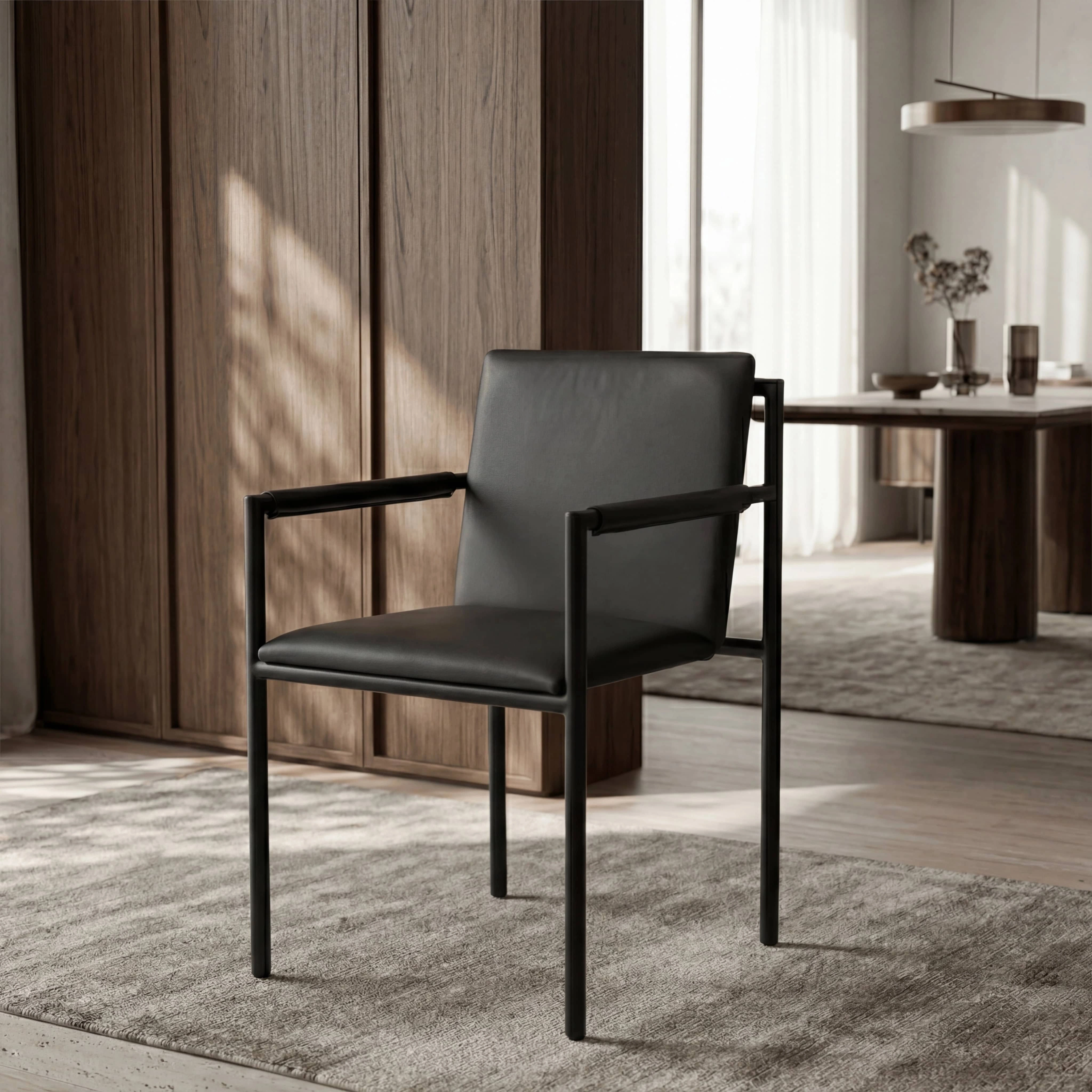 Chaises de salle à manger modernes avec accoudoirs, design luxueux et élégant, chaises de salle à ma