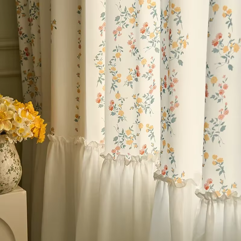 Rideaux d'écran de jardin pour chambre à coucher, fenêtre flottante, balcon, rideau français, rideau