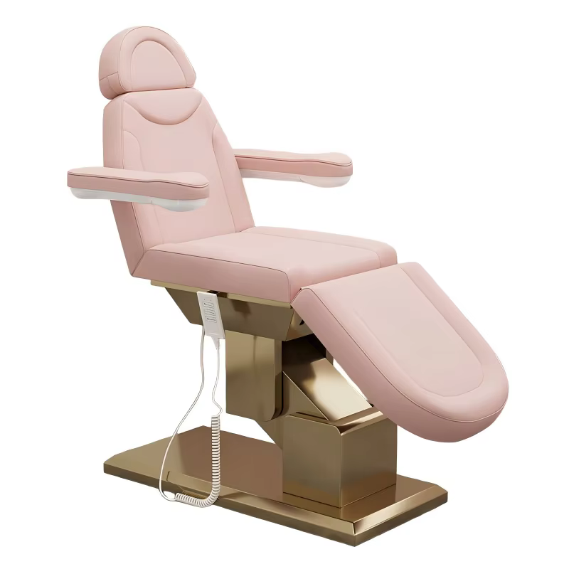 Table de Massage électrique avec Base en acier inoxydable, lit Facial, équipement de Salon de beauté