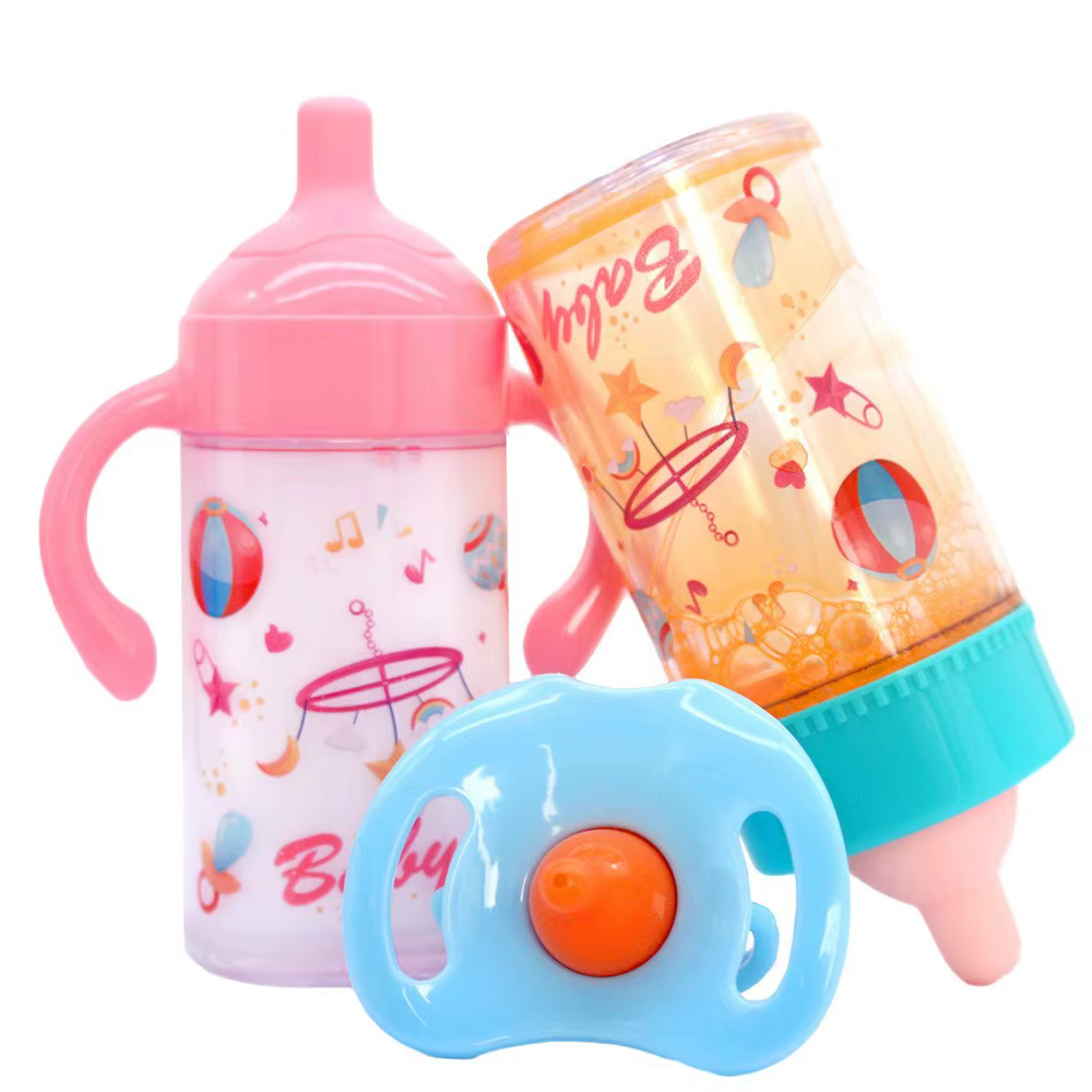 Accessoires pour poupées, ensemble de biberons pour poupées, jouet de soin pour bébé, poussette, bib