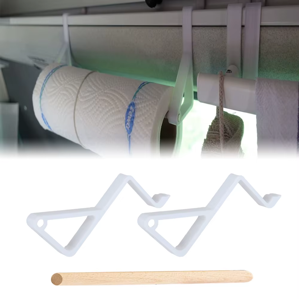 Pour IKEA Sunnersta Rails RV, ensemble de supports pour rouleaux de cuisine avec bâton en bois de 15
