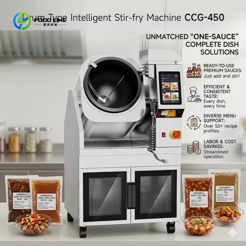 Robot de cuisine intelligent multifonctionnel personnalisé pour usage commercial, puissance de sorti