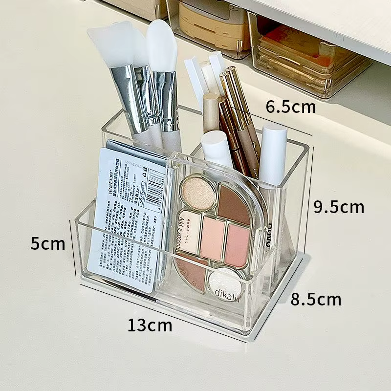 Organisateur de maquillage de luxe pour bureau et salle de bain, boîte de rangement pour pinceaux de