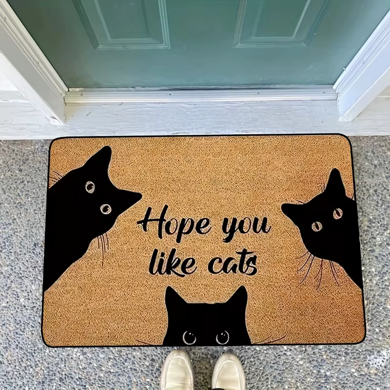 Tapis de bienvenue pour la maison, motif chat mignon, tapis de sol doux, tapis de couloir, tapis de 
