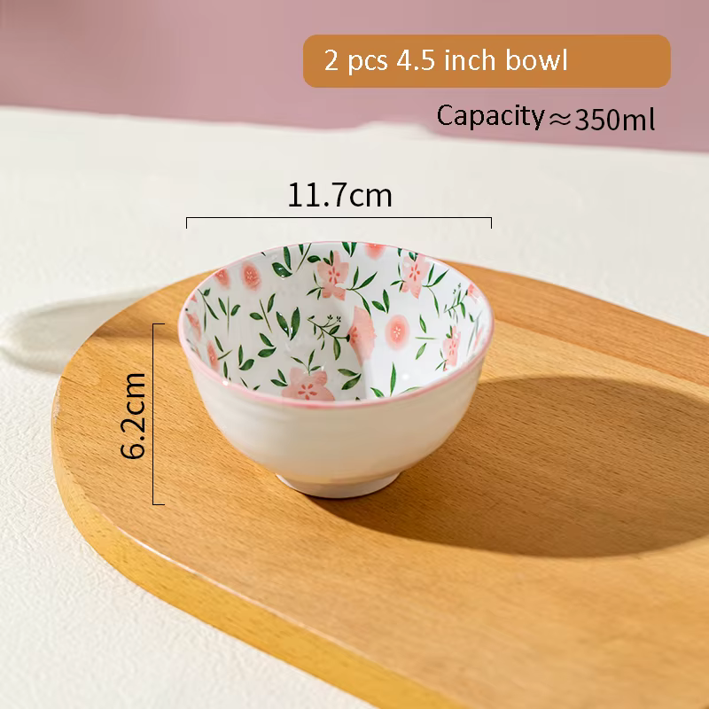 Ensemble de vaisselle en céramique coréenne, bol à riz, multi-cuisine domestique, pêche exquise avec