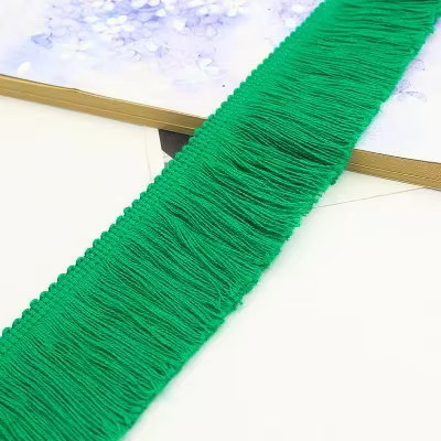 Frange à pompons colorée de 5/10 m, 50 mm, pour vêtements de scène, rideaux, dentelle décorative, ro