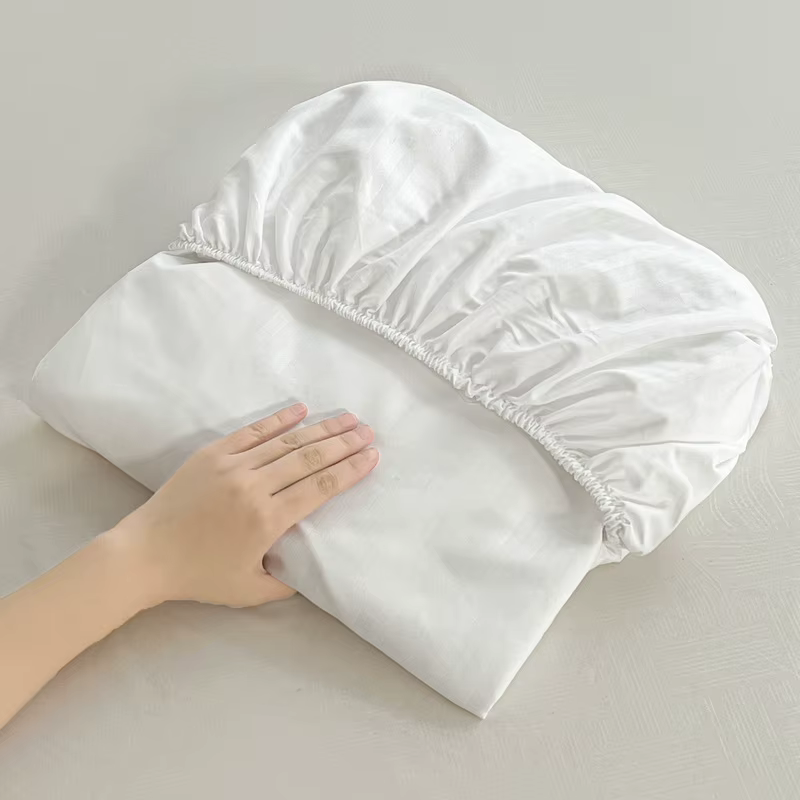 Drap-housse moderne gaufré avec bande élastique, drap de lit simple, double, king size, couleur unie