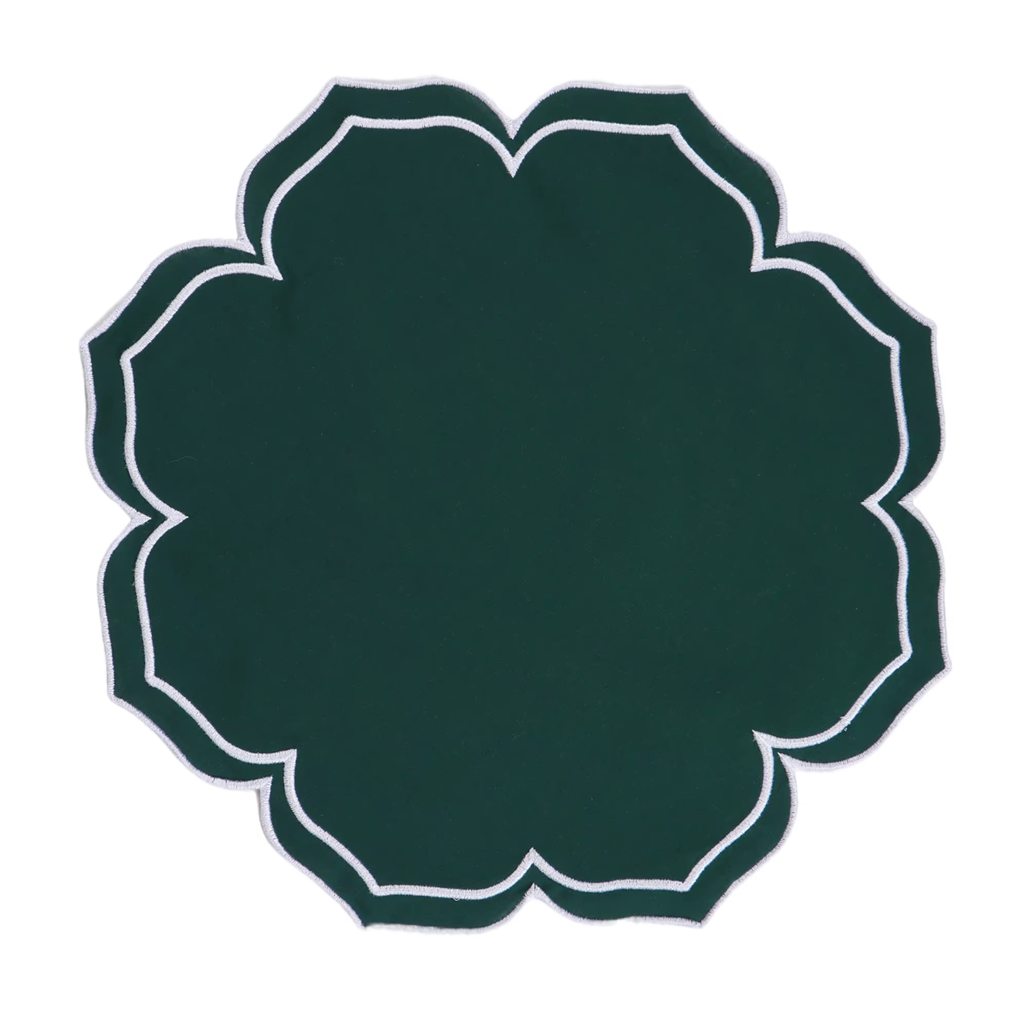 Serviette en tissu festonné de haute qualité, 1 pièce, serviette brodée en coton et lin, réutilisabl