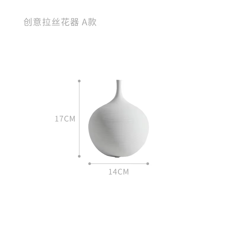 Jingdezhen moderne minimaliste fait à la main Art Zen Vase ornements en céramique salon modèle décor