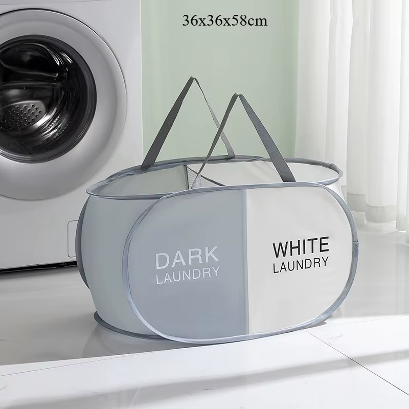 Grand panier à linge pliable, paniers de tri en tissu avec poignées, organisateur de vêtements pliab