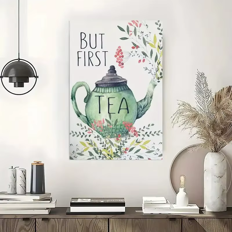 Affiche en toile pour boissons, thé, pour les amateurs de thé, cuisine, thé, décor artistique mural,