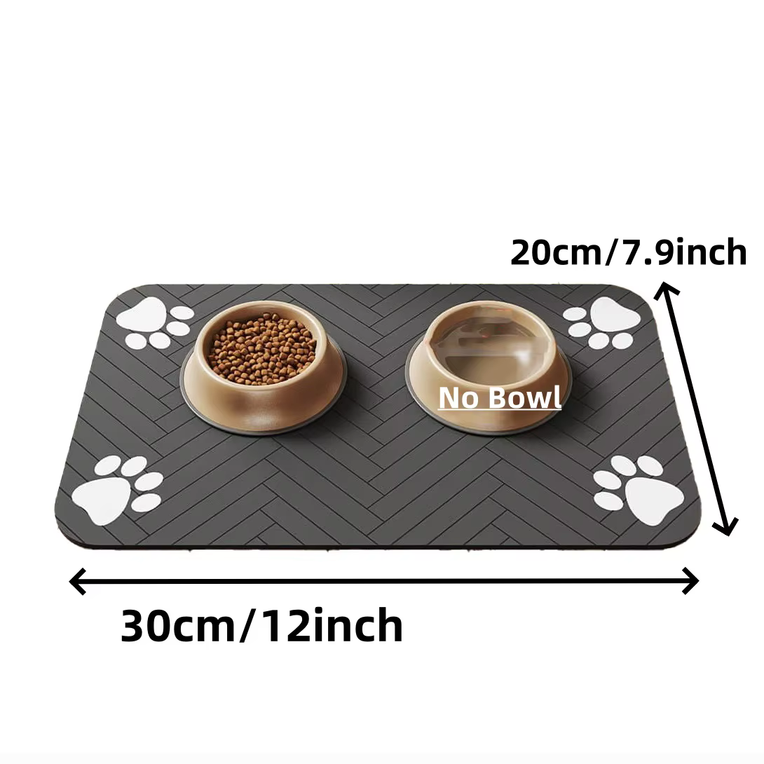 Tapis d'alimentation pour animaux de compagnie, napperon absorbant pour aliments et bol d'eau avec s