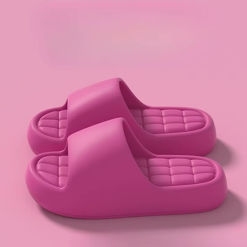 Pantoufles de salle de bain unisexes, diapositives à coussin nuage, sandales plates d'été, chaussure