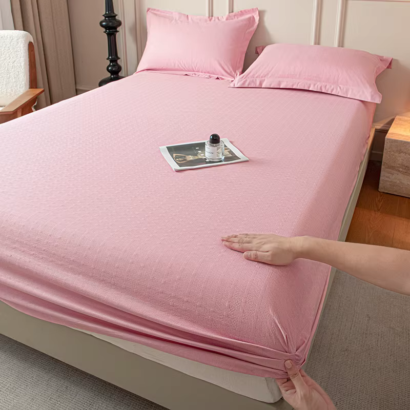 Drap-housse uni brossé avec élastique, tailles simple/queen/king, 140/160/180, drap-housse ajusté, d