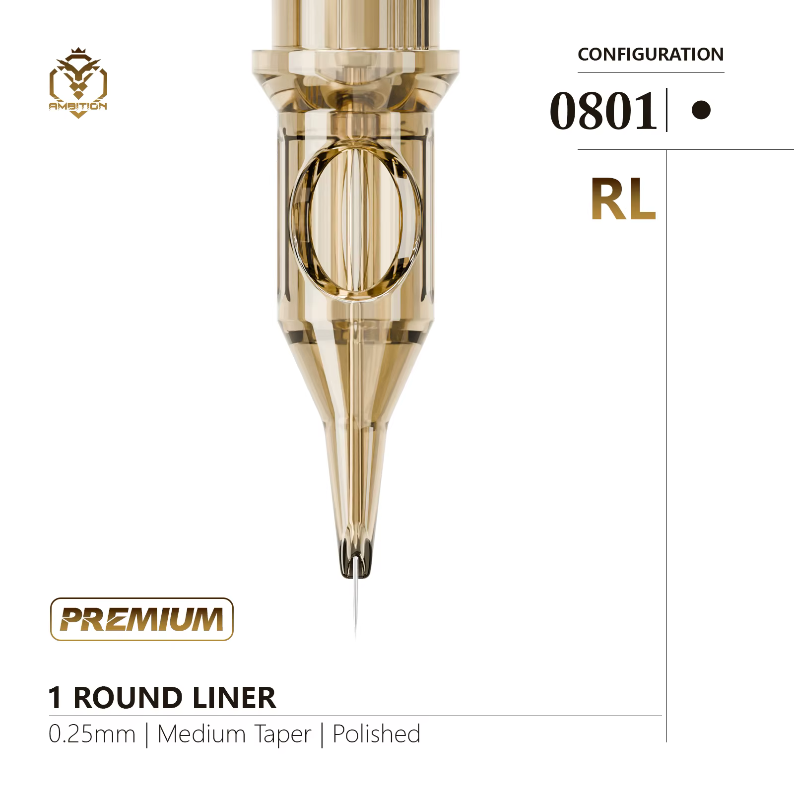 Lot de 20 cartouches d'aiguilles de tatouage Ambition Premium RM RL, Magnum rond, jetables et stéril