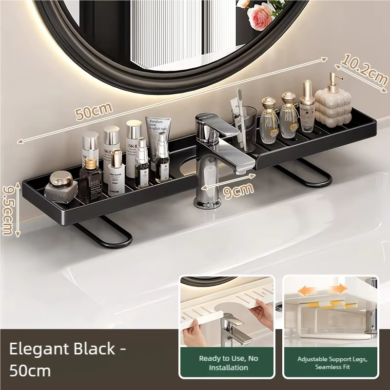 Étagère pour robinet de salle de bain, design peu encombrant, un incontournable pour organiser les c