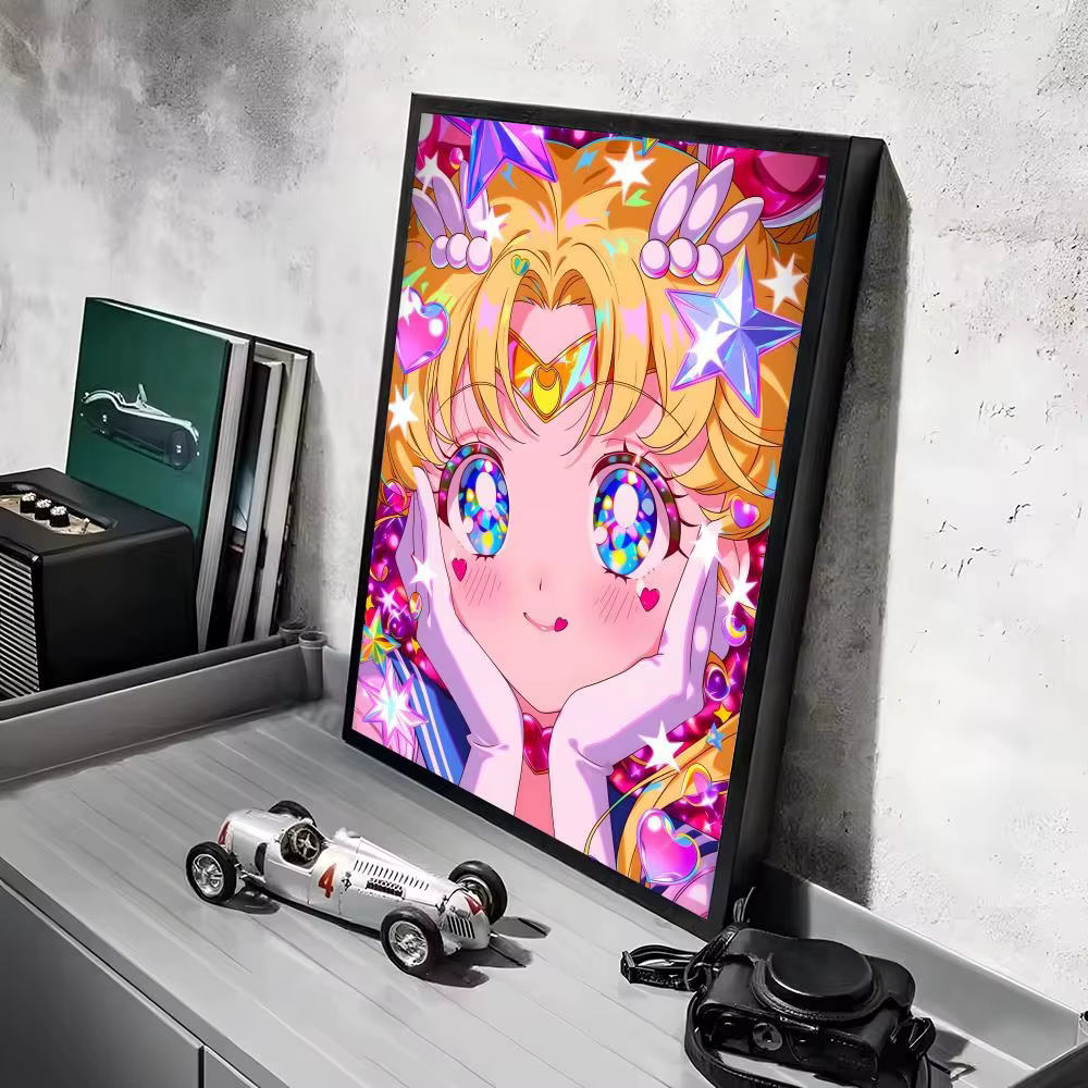 Peinture au diamant 5D DIY Anime S-Sailor Moon, motif rond complet, décoration esthétique pour la ma
