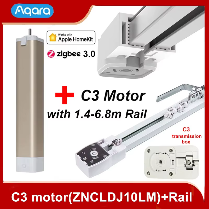 Aqara – rail de rideau électrique intelligent, pour moteur Aqara C3 Zigbee 3.0, Super silencieux, pe