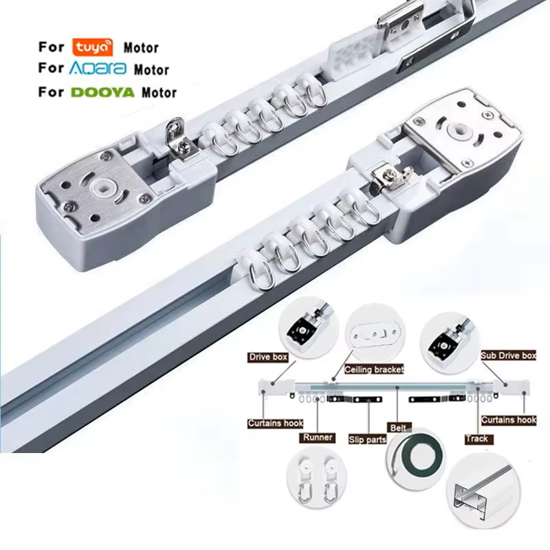 Rail de rideau électrique Super silencieux personnalisable, pour Aqara Tuya Wifi/Zigbee Dooya 82 mot
