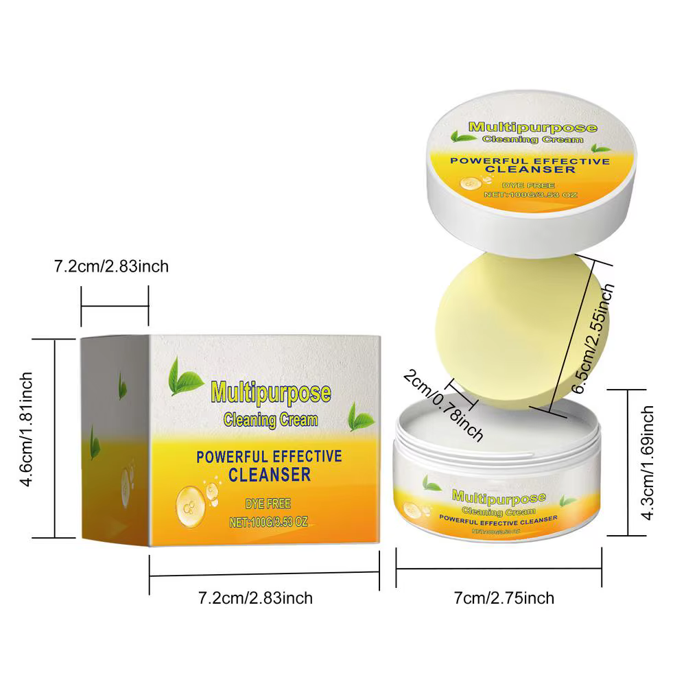 Crème nettoyante polyvalente, décontamination puissante, pâte de cuisine, dissolvant de taches, crèm