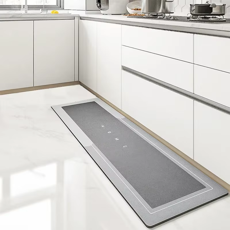 Tapis de cuisine en diatomite, Long tapis de cuisine antidérapant, Super absorbant, paillasson d'ent