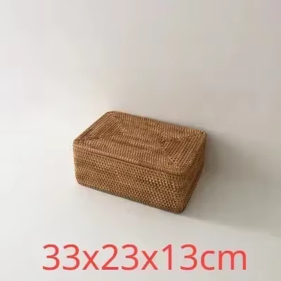 Mir à linge en rotin tissé à la main avec couvercle, grands vêtements, nettoyage à sec, rangement po