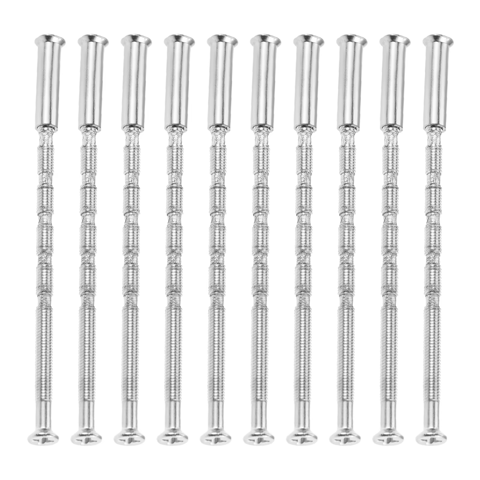 10 jeux de poignées de porte en acier inoxydable de 4mm de 35 à 60mm d'épaisseur, vis de poignée de 