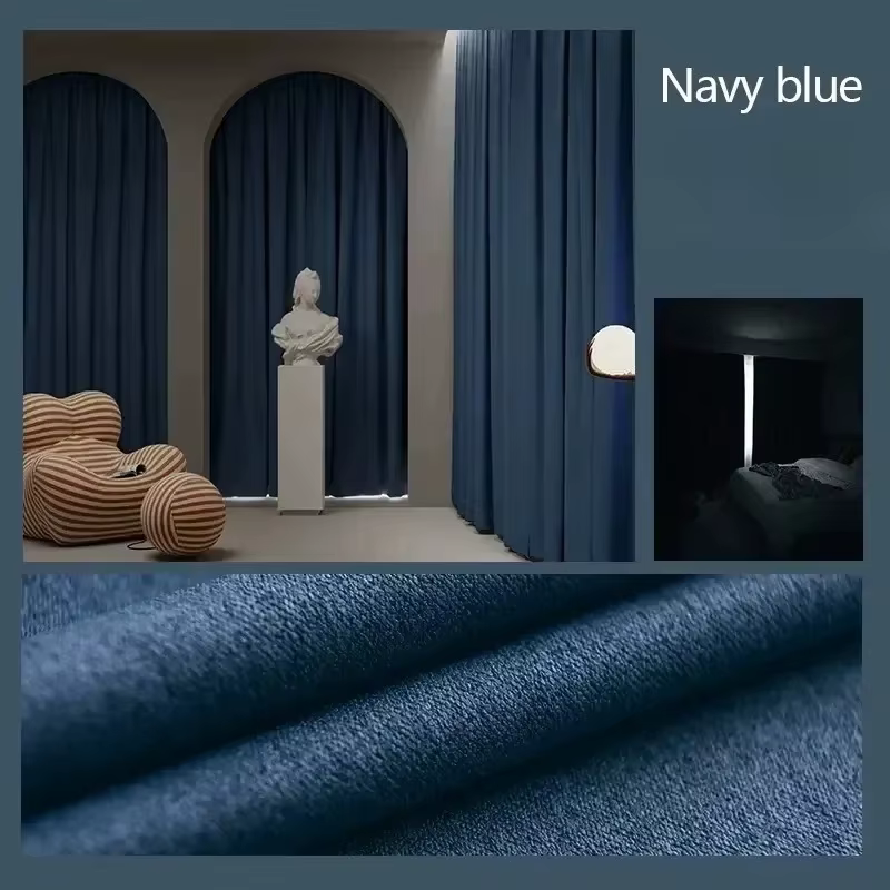 Rideaux occultants modernes pour salon salle à manger fenêtre de chambre à coucher Double face lin c