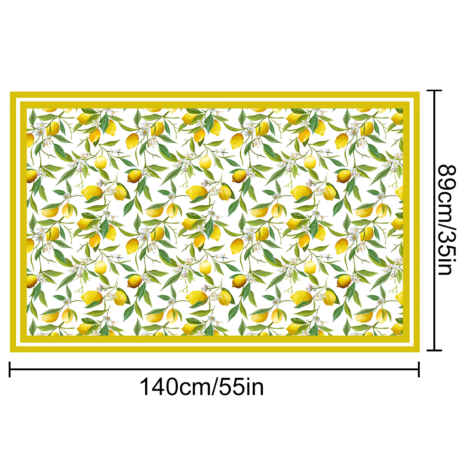 Nappe ronde/carrée jaune citron, adaptée pour la décoration intérieure/extérieure du printemps, de l