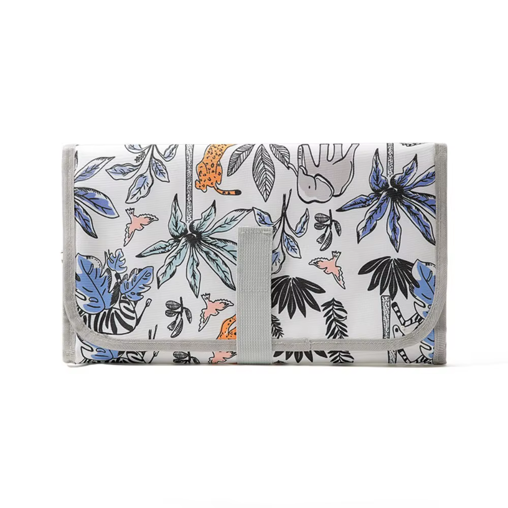 Tapis à langer pliable portable, imperméable, séchage rapide, imprimé de dessins animés, tapis à lan