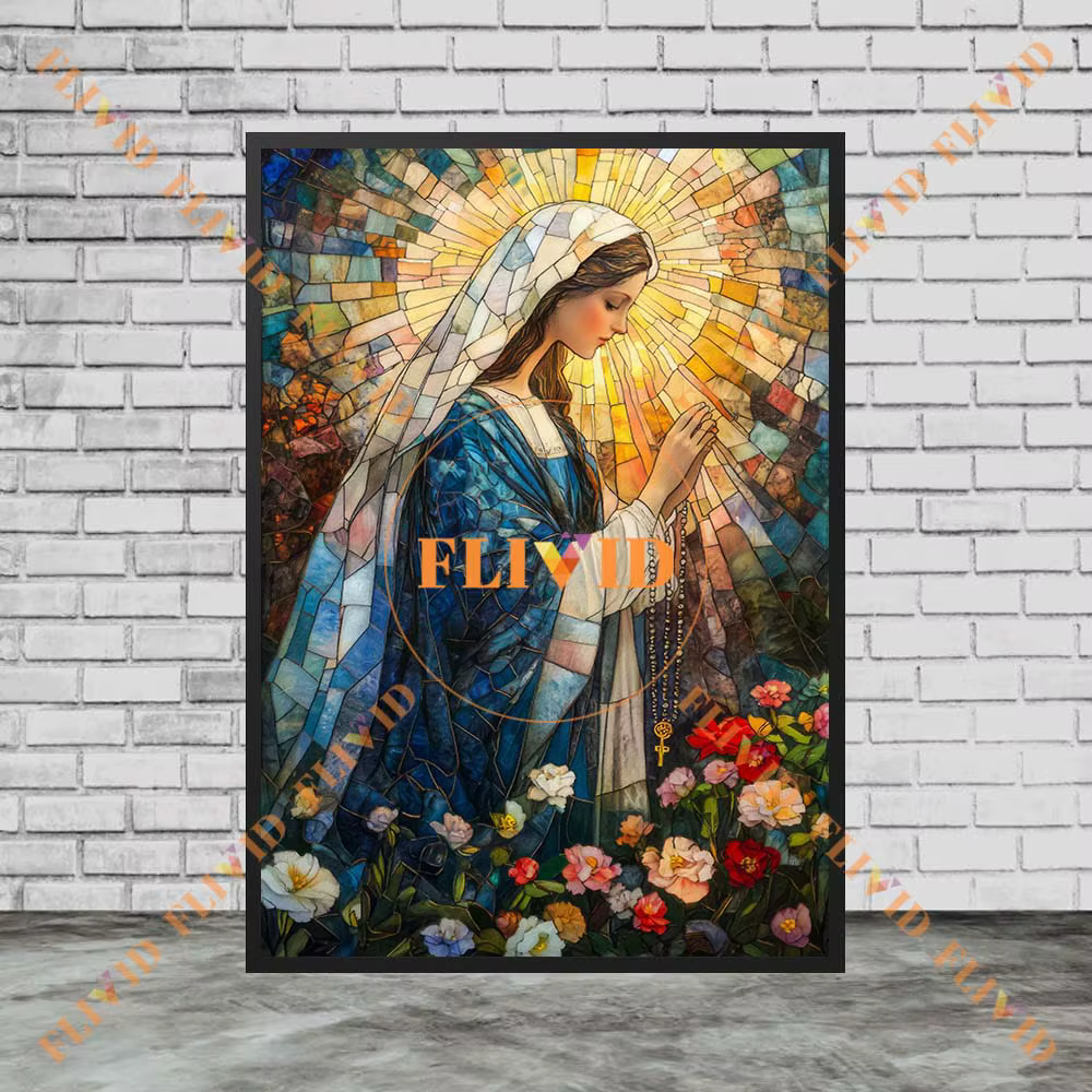 Affiche murale de la sainte famille catholique, mère vierge marie, jésus, nonne, images murales pour