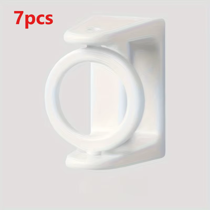 360 °   Supports de tringle à rideau en plastique rotatifs, installation facile, lot de 7 - Fixation