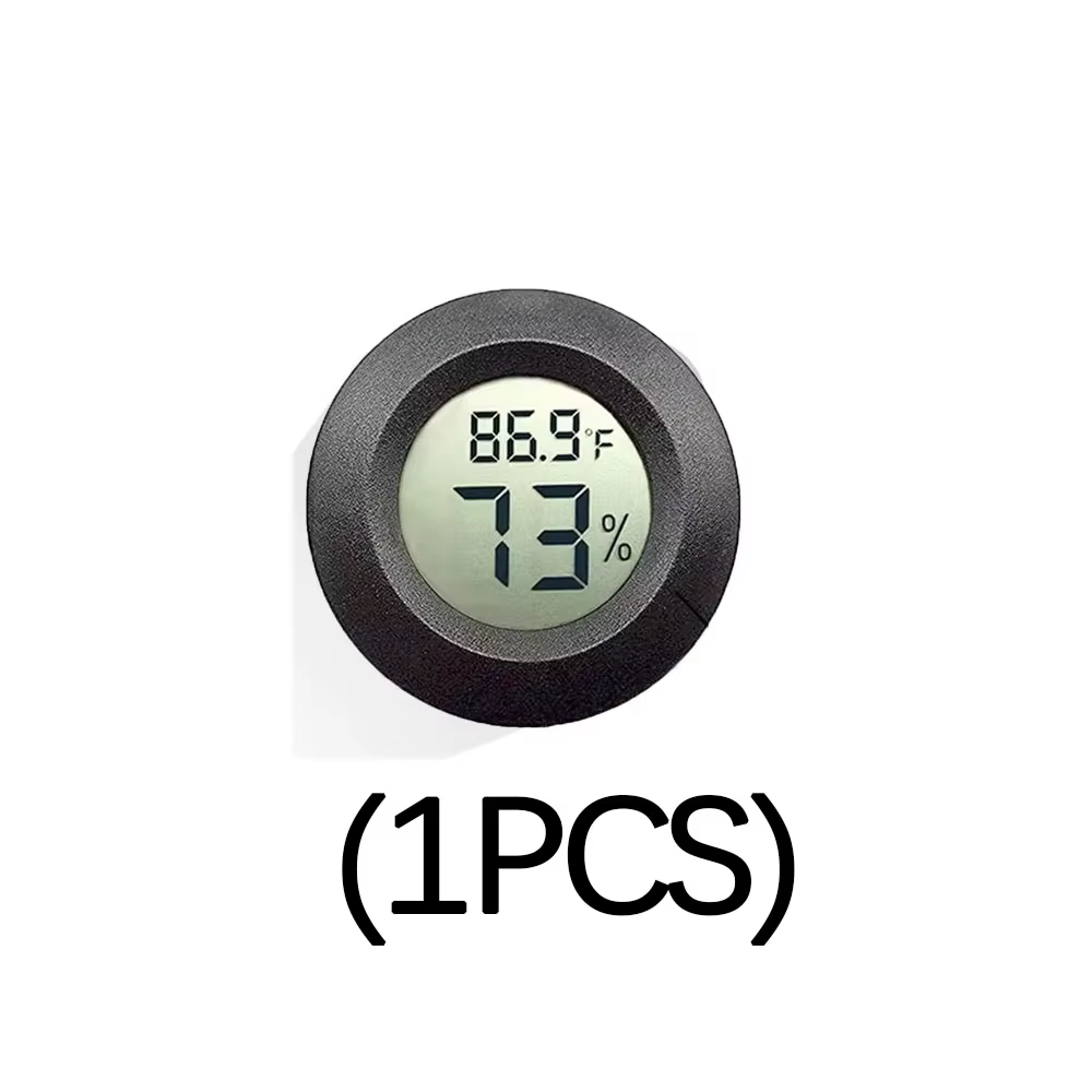 Thermomètre numérique LCD rond pour voiture, pièce intérieure, armoire à vin, cigare, température et