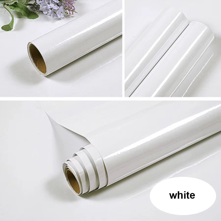Autocollants muraux pour armoires blanches brillantes, décoration pour meubles anciens, autocollant 